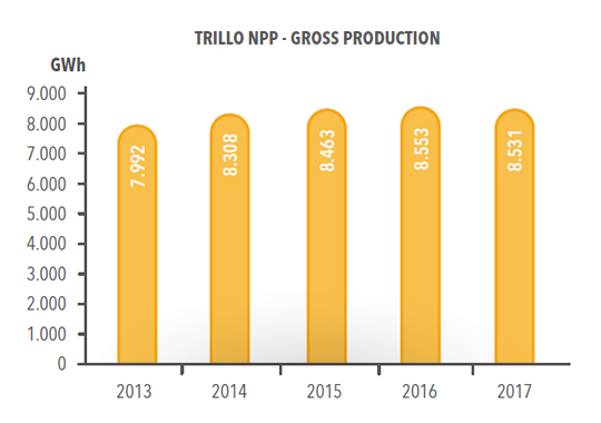 TRILLO NPP - GROSS PRODUCTION
